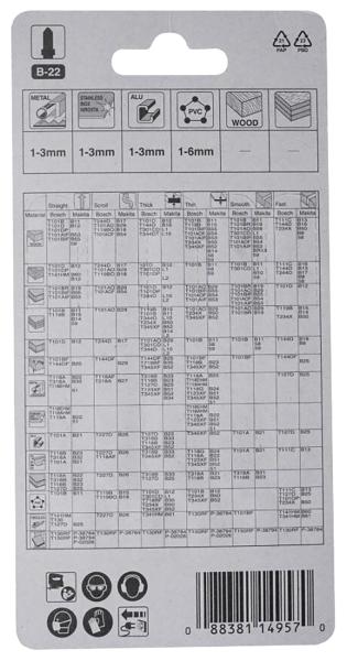 Makita A-85737 Stichsägeblatt B-22 Metall/Kunststoff