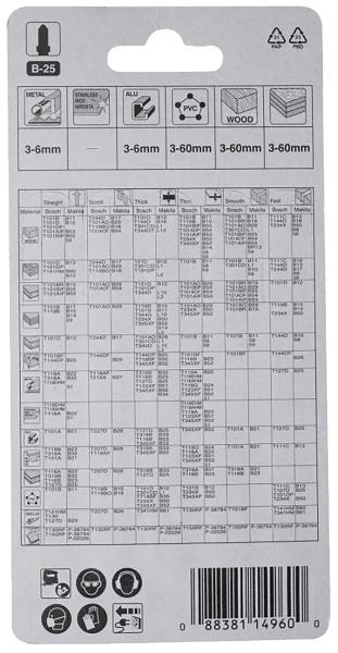 Makita A-85765 Stichsägeblatt B-25 Holz/Metall/Kunststoff