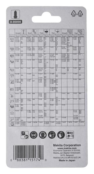 Makita A-86898 Stichsägeblatt-Set