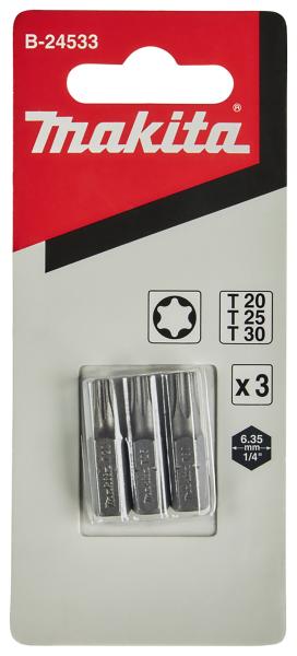 Makita B-24533 Bit-Set T20,T25,T30 Standard