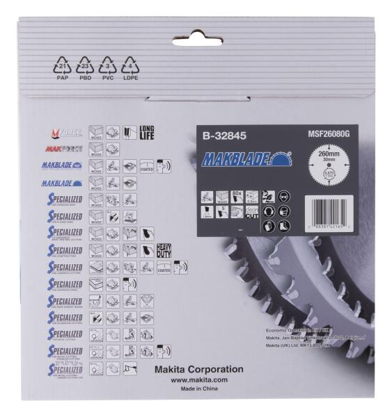 Makita B-32845 MAKBLADE Sägeb. 260x30x80Z
