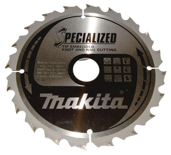 Makita B-33102 Sägeblatt185x30mm 20Z Holz