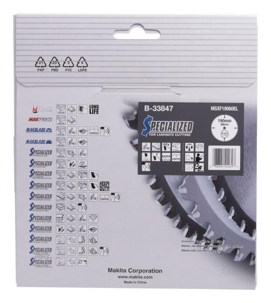 Makita B-33847 SPECIALIZED Sägeb.190x20x60Z