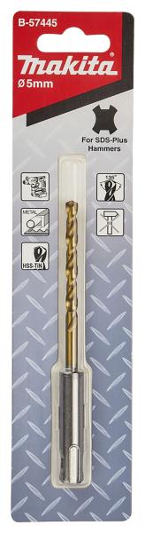 SDS-PLUS Bohrer 5mm HSS-TiN