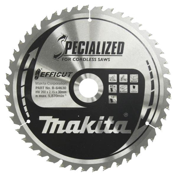 Sägeblatt 260x2,15x30, 45Z EFFICUT