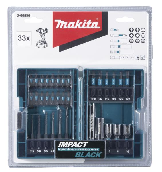 Makita B-66896 Bohrer-Bit-Set 33-tlg. Impact Black