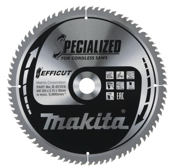 Sägeblatt 305x2,15x30, 80Z EFFICUT