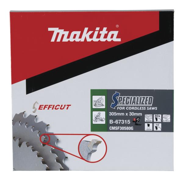 Makita B-67315 Sägeblatt 305x2,15x30, 80Z EFFICUT