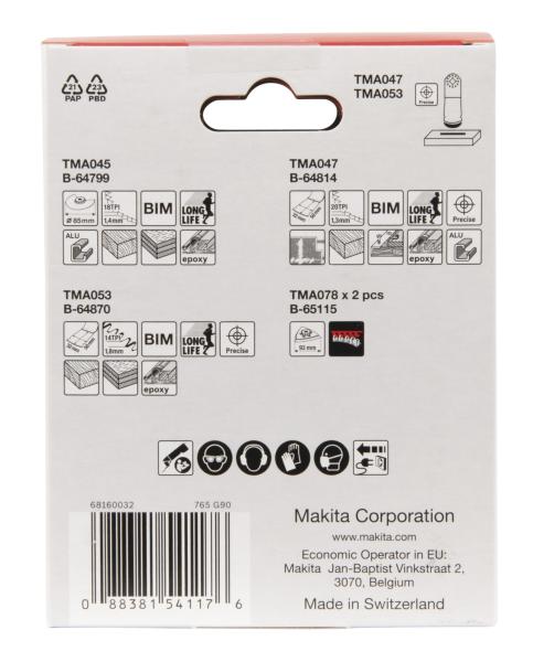 Makita B-67511 Multifunktionswerkzeug Schreiner-Set