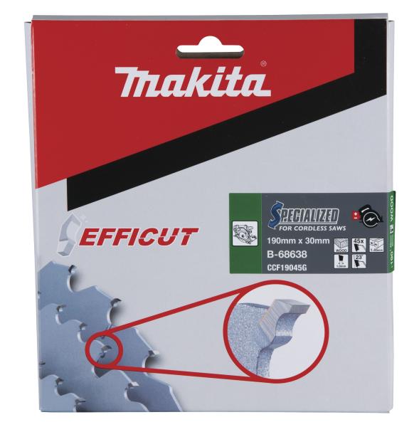 Makita B-68638 Sägeblatt 190x1,45x30, 45Z EFFICUT