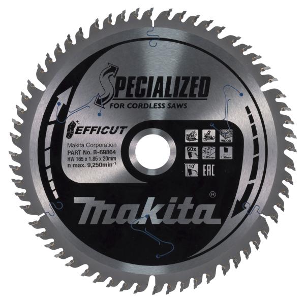 Sägeblatt 165x1,85x20, 60Z EFFICUT
