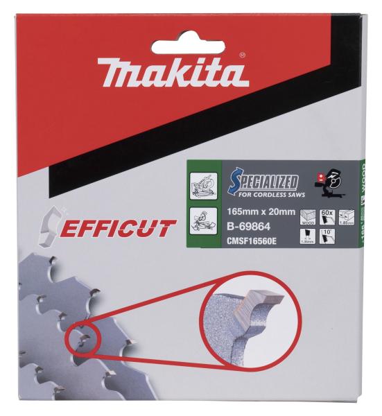 Makita B-69864 Sägeblatt 165x1,85x20, 60Z EFFICUT