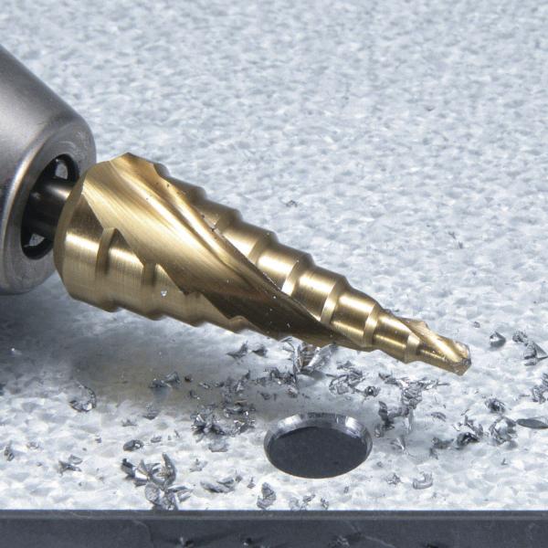 Stufenbohrer 1/4" HSS-TiN