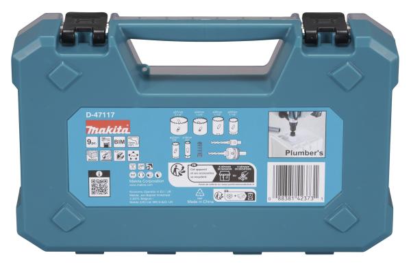 Makita D-47117 Lochsägen-Set Sanitär 9-teilig HSS-BiM