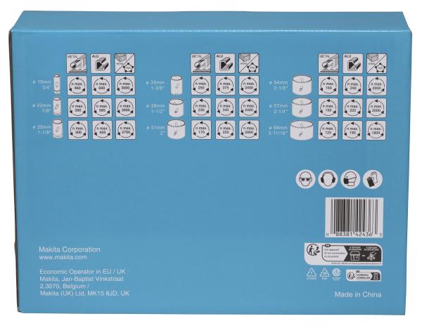 Makita D-47282 Lochsägen-Set Elektriker 12-teilig HSS-BiM