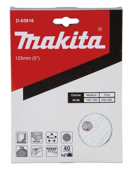 Makita D-65816 Schleifscheibe P40 125mm Klett
