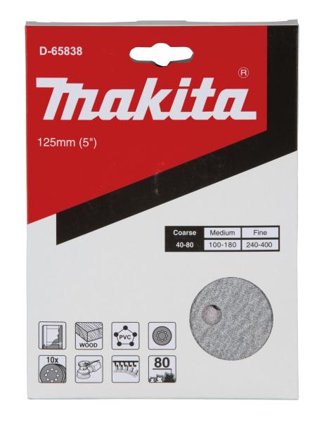 Makita D-65838 Schleifscheibe P80 125mm Klett