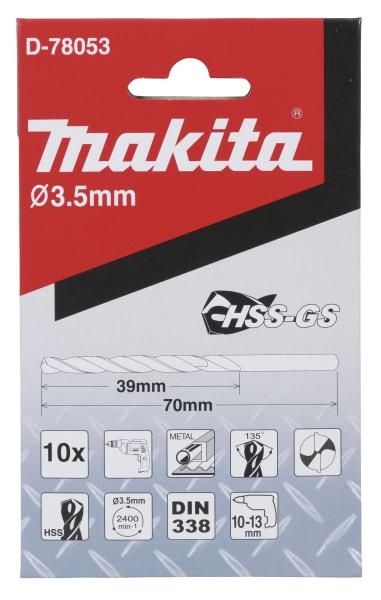 Bohrer 3,5mm HSS-GS 10Stk.