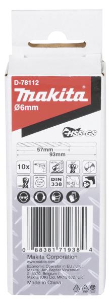 Bohrer 6mm HSS-GS 10Stk.