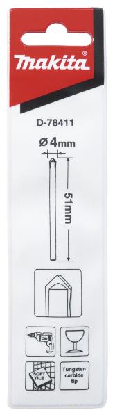 Makita D-78411 Glas-/ Fliesenbohrer 4x51 mm