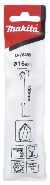 Makita D-78499 Glas-/ Fliesenbohrer 16x100 mm