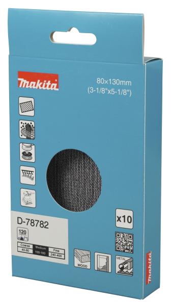 Makita D-78782 Netzschleifmittel A120 80x130mm Klett