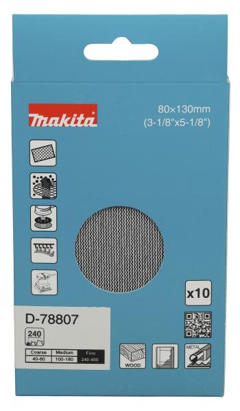 Netzschleifmittel A240 80x130mm Klett