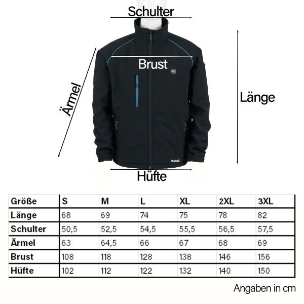Makita DCJ205ZS Akku-Thermojacke
