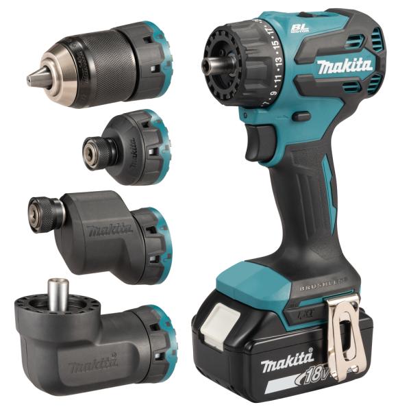 Makita DDF491ZJ01 Akku-Bohrschrauber mit Wechselkopfsystem 18V Li-Ion