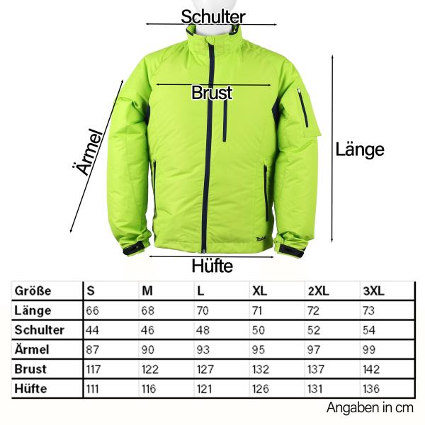 Makita DFJ212ZL Akku-Klimajacke