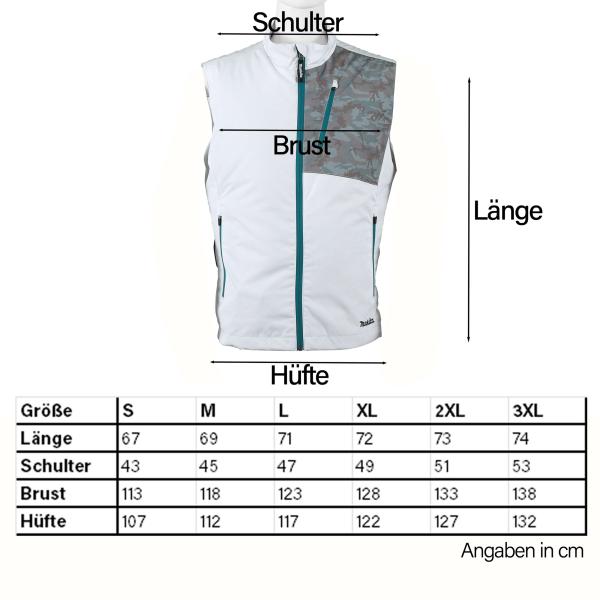Makita DFV210ZXL Akku-Klimaweste