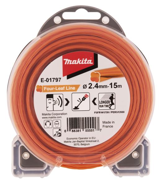 Makita E-01797 Mähfaden Four-Leaf 2,4mm x 15m
