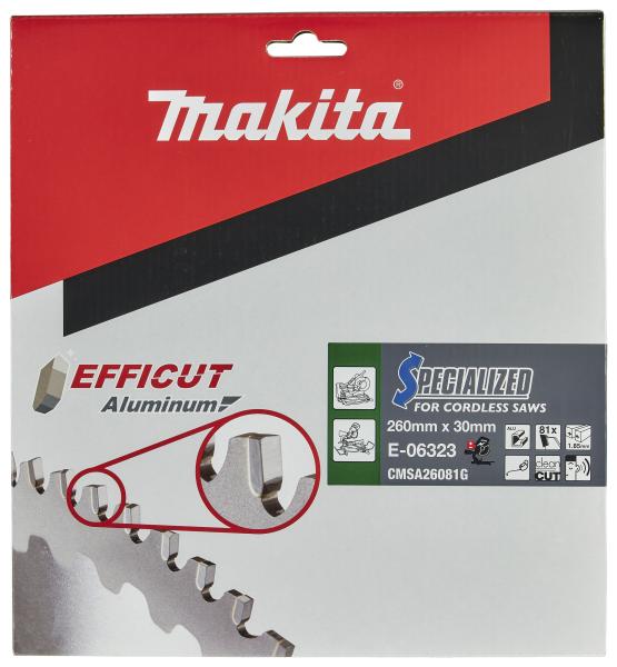 Makita E-06323 Sägeblatt 260x1,5x30, 81Z EFFICUT
