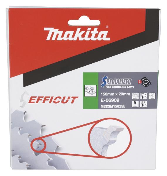 Makita E-06909 Sägeblatt 150x1,4x20, 25Z EFFICUT