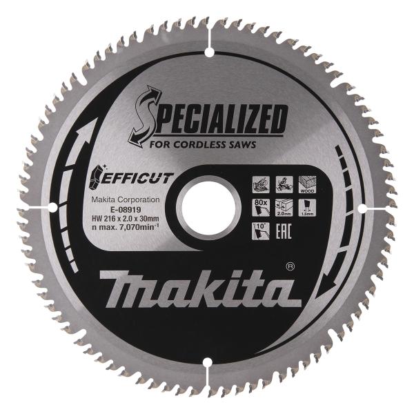 Sägeblatt 216x2,0x30, 80Z EFFICUT