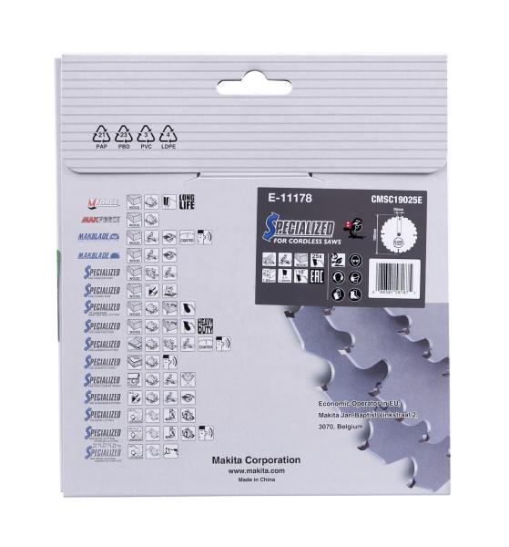 Makita E-11178 Sägeblatt 190x1,85x20, 25Z EFFICUT