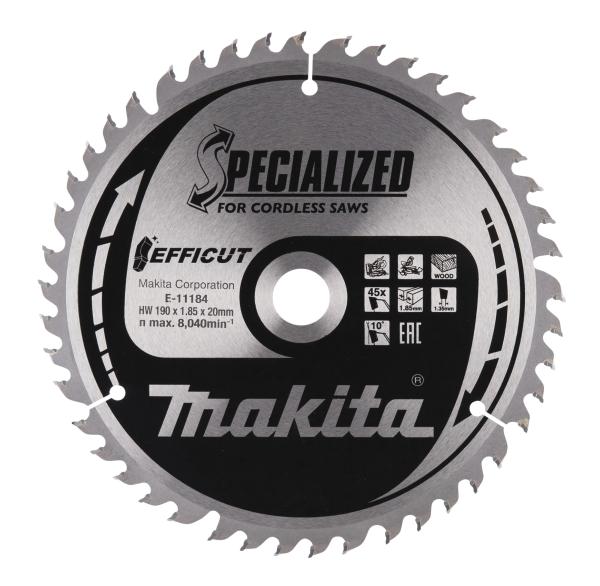 Sägeblatt 190x1,85x20, 45Z EFFICUT