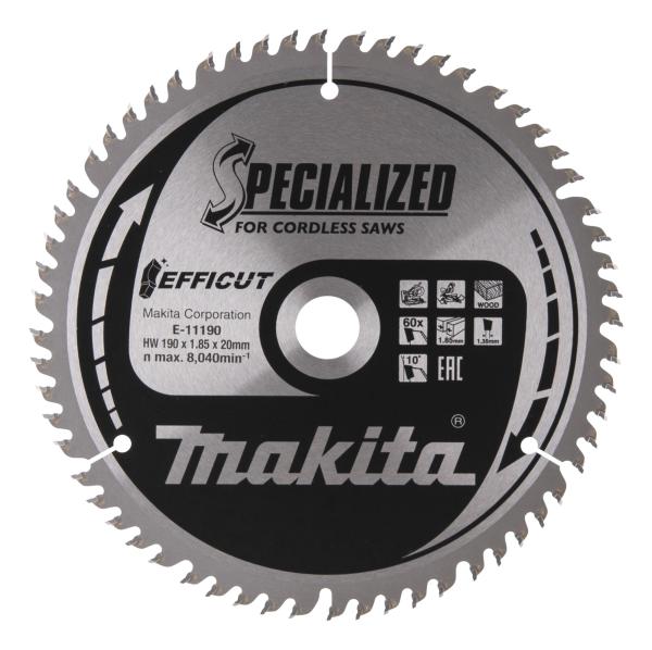 Sägeblatt 190x1,85x20, 60Z EFFICUT