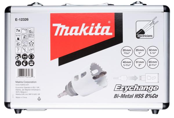 Makita E-12326 EZYCHANGE Lochsägen-Set Elektriker 7-teilig HSS-BiM