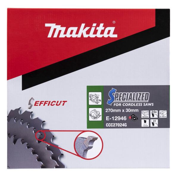 Makita E-12946 Sägeblatt 270x2,15x30, 24Z EFFICUT
