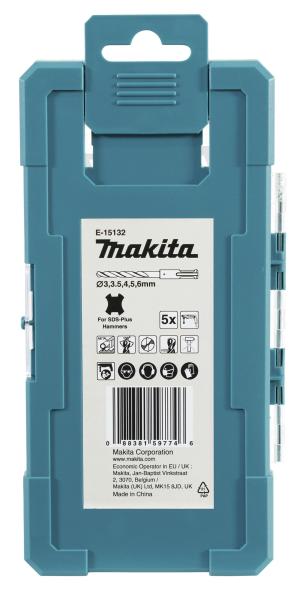 Makita E-15132 SDS-PLUS Bohrer-Set 5-tlg. HSS-TiN
