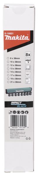 Makita E-16601 IMPACT BLACK Schlagnuss-Set 8-tlg. 1/2"