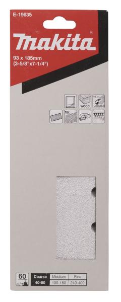 Schleifpapier P60 93x185mm Klett