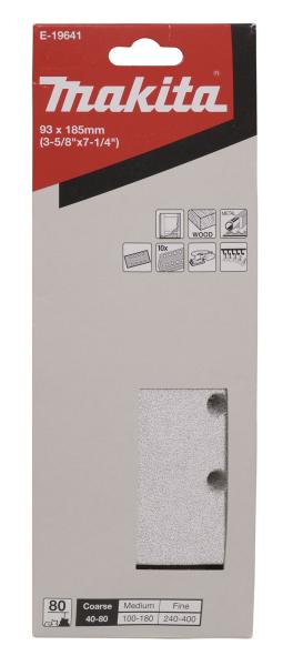 Schleifpapier P80 93x185mm Klett