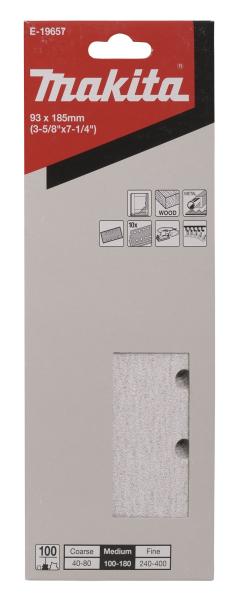 Schleifpapier P100 93x185mm Klett