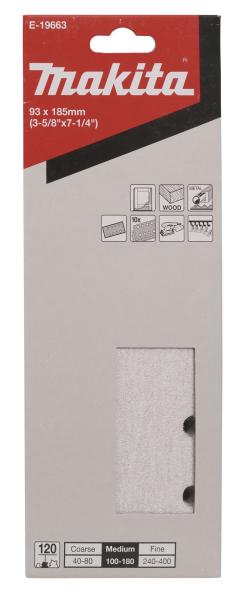 Schleifpapier P120 93x185mm Klett