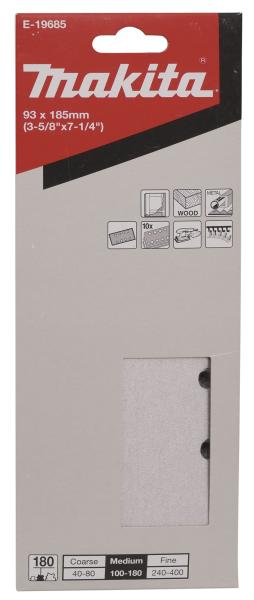 Schleifpapier P180 93x185mm Klett