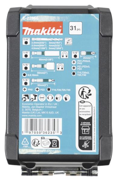 Bohrer-Bit-Set 31-tlg. Impact Black