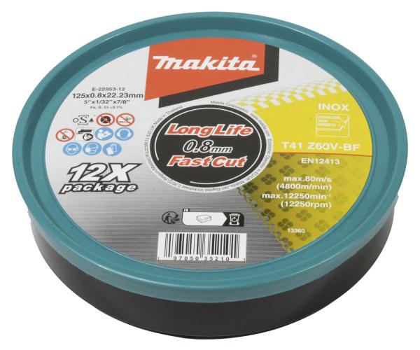 Makita E-22953-12 Trennscheibe INOX 125x0,8 mm