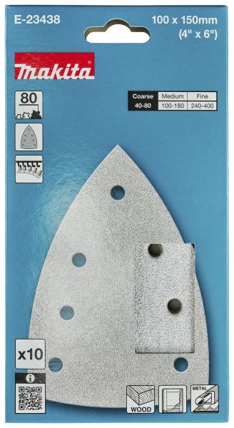Makita E-23438 Schleifpapier A80 100x150mm Klett